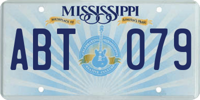 MS license plate ABT079