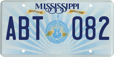 MS license plate ABT082