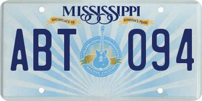 MS license plate ABT094