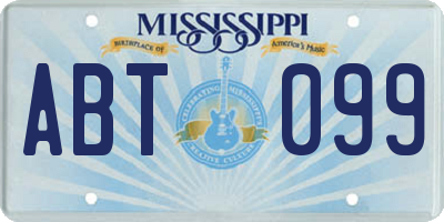MS license plate ABT099