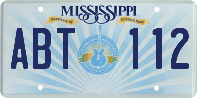 MS license plate ABT112