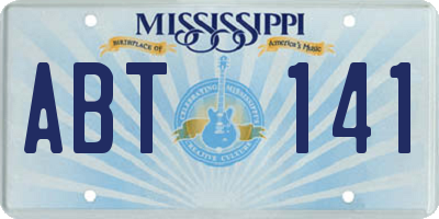 MS license plate ABT141