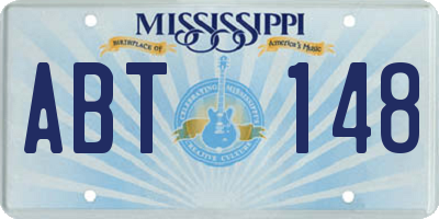 MS license plate ABT148