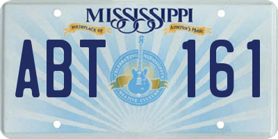 MS license plate ABT161