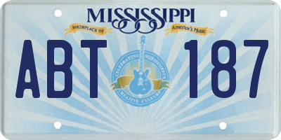 MS license plate ABT187