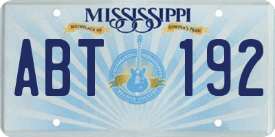 MS license plate ABT192