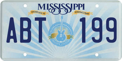 MS license plate ABT199