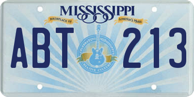 MS license plate ABT213