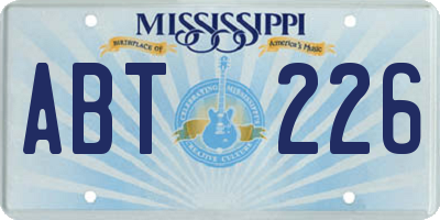 MS license plate ABT226