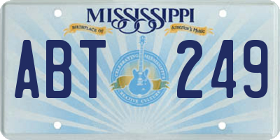 MS license plate ABT249