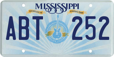 MS license plate ABT252