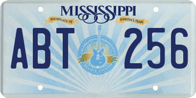 MS license plate ABT256