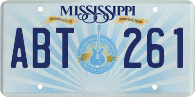 MS license plate ABT261
