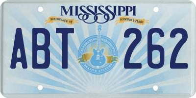 MS license plate ABT262
