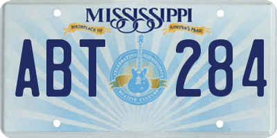 MS license plate ABT284