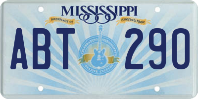 MS license plate ABT290