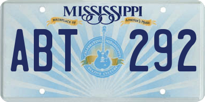 MS license plate ABT292