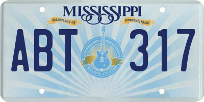 MS license plate ABT317