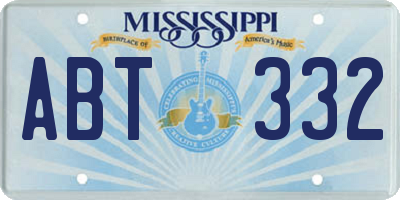 MS license plate ABT332
