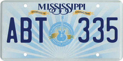 MS license plate ABT335