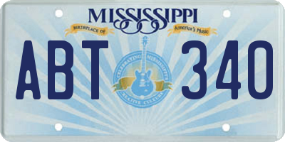 MS license plate ABT340