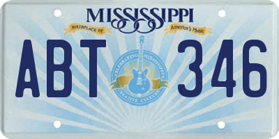 MS license plate ABT346