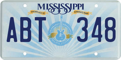 MS license plate ABT348