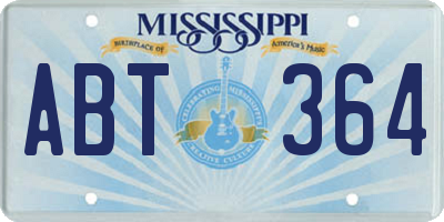 MS license plate ABT364