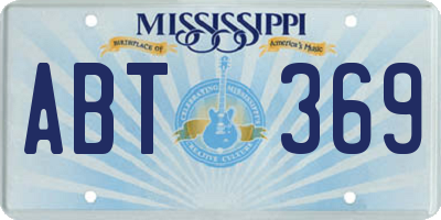 MS license plate ABT369