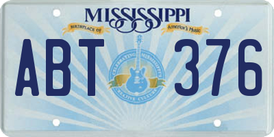 MS license plate ABT376