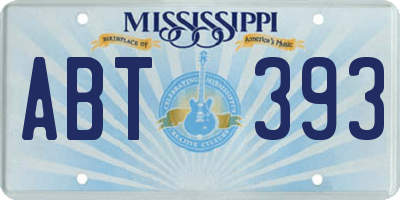 MS license plate ABT393