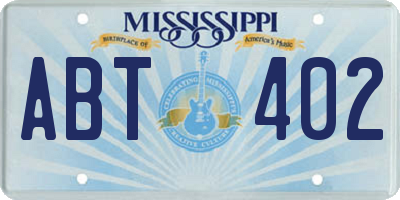 MS license plate ABT402