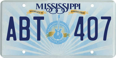 MS license plate ABT407