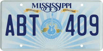 MS license plate ABT409