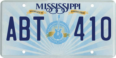MS license plate ABT410