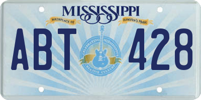 MS license plate ABT428