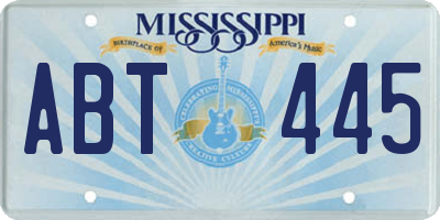MS license plate ABT445