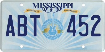 MS license plate ABT452