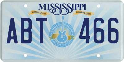 MS license plate ABT466