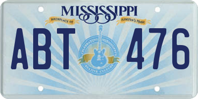 MS license plate ABT476