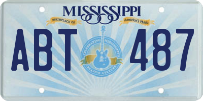 MS license plate ABT487