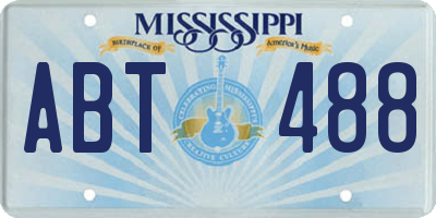 MS license plate ABT488