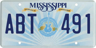 MS license plate ABT491
