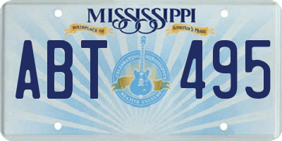 MS license plate ABT495
