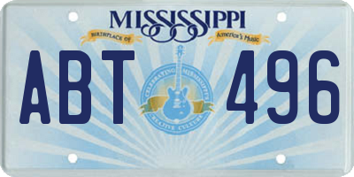 MS license plate ABT496