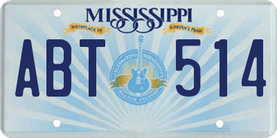 MS license plate ABT514