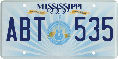 MS license plate ABT535