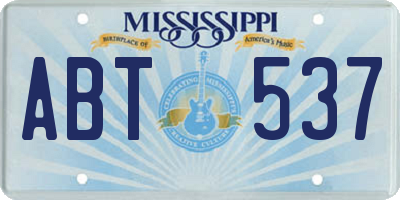 MS license plate ABT537