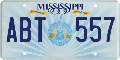 MS license plate ABT557