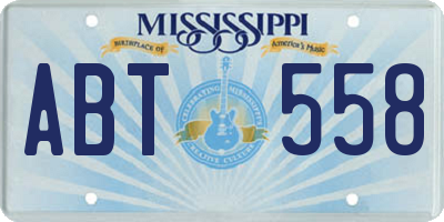 MS license plate ABT558